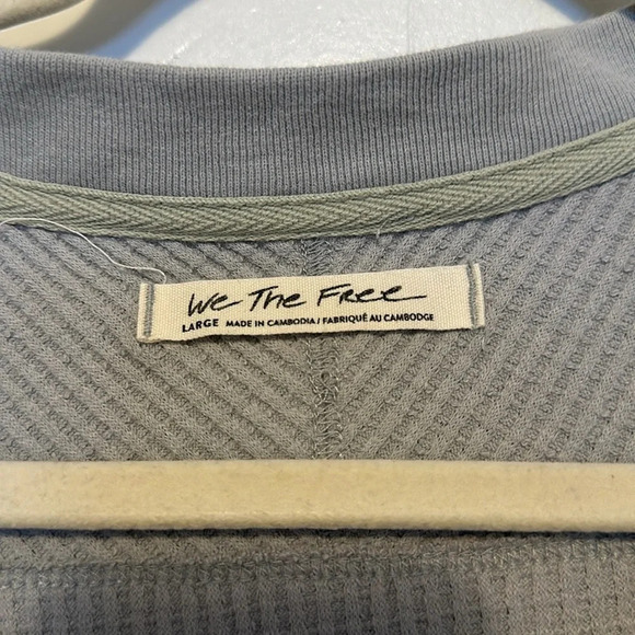 We The Free Free People oversized Waffle Tunic Top EUC L - Picture 2 of 6